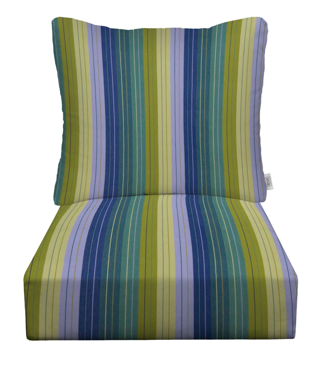 Rsh dcor Indoor Outdoor Sunbrella Deep Seating Cushion Set, 23x 24 x 5 Seat and 24 x 19 Back, Astoria Sunset, Yellow
