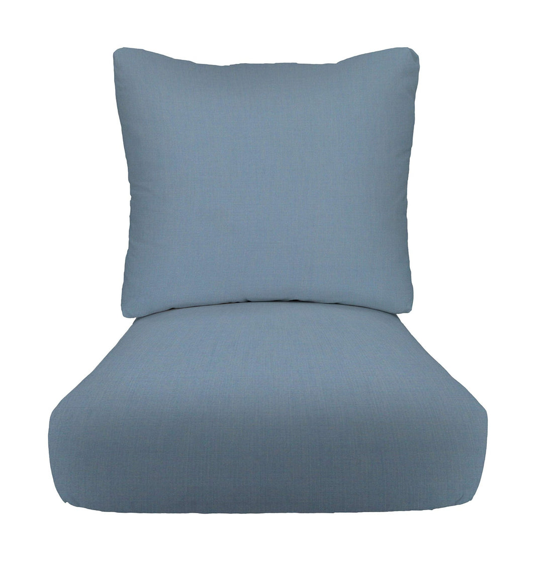 Rsh Décor Indoor Outdoor Pillow BAK Sunbrella Deep Seating Chair Cushion Set, 23”X 24” x 5” Seat and 25” x 21” Back, Choose Color (Canvas Air Blue)