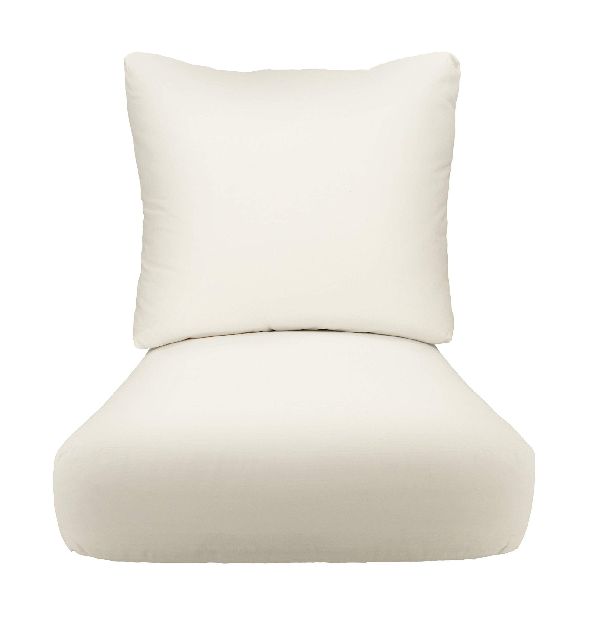 White deep 2025 seat patio cushions