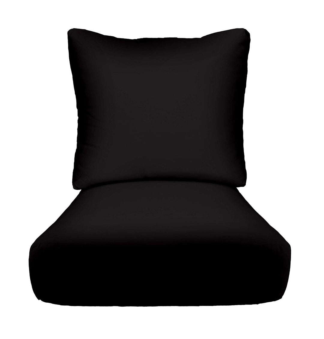 Deep Seating Pillow Back Chair Cushion Set, 25" x 25" x 5" Seat and 25" x 21" Back, Sunbrella Solids - RSH Decor