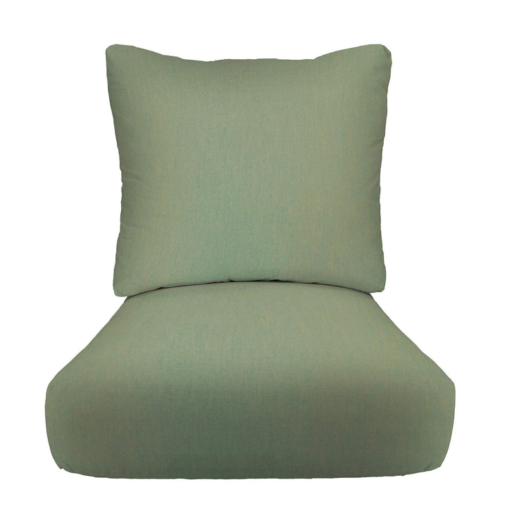 Deep Seating Pillow Back Chair Cushion Set, 25" x 25" x 5" Seat and 25" x 21" Back, Sunbrella Solids - RSH Decor