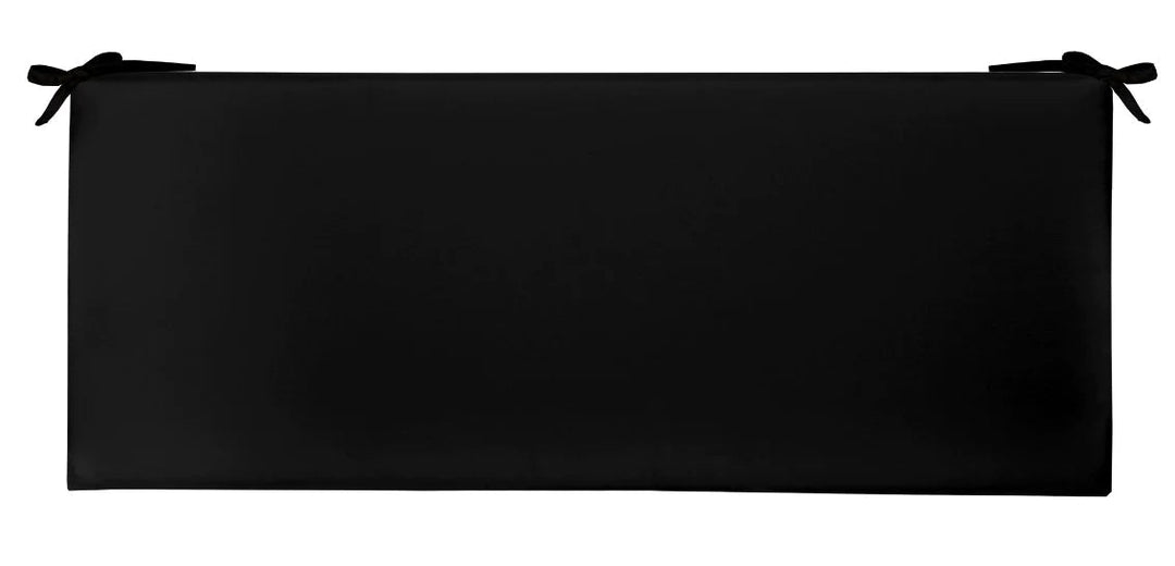 Foam Bench Cushion with Ties, 36" x 14" x 3", Sunbrella Solid, Black - RSH Decor