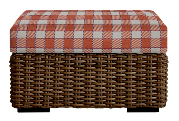 Foam Ottoman Replacement Cushion Only, 19" x 15" x 4", Sunbrella Patterns - RSH Decor
