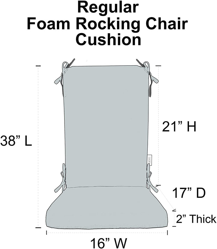 Foam Rocker Rocking Chair Cushions, Standard, Sunbrella Solids - RSH Decor
