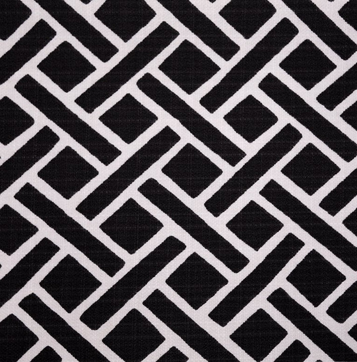 Set of 2 Lumbar Throw Pillows | Matte Black Geometric - RSH Decor