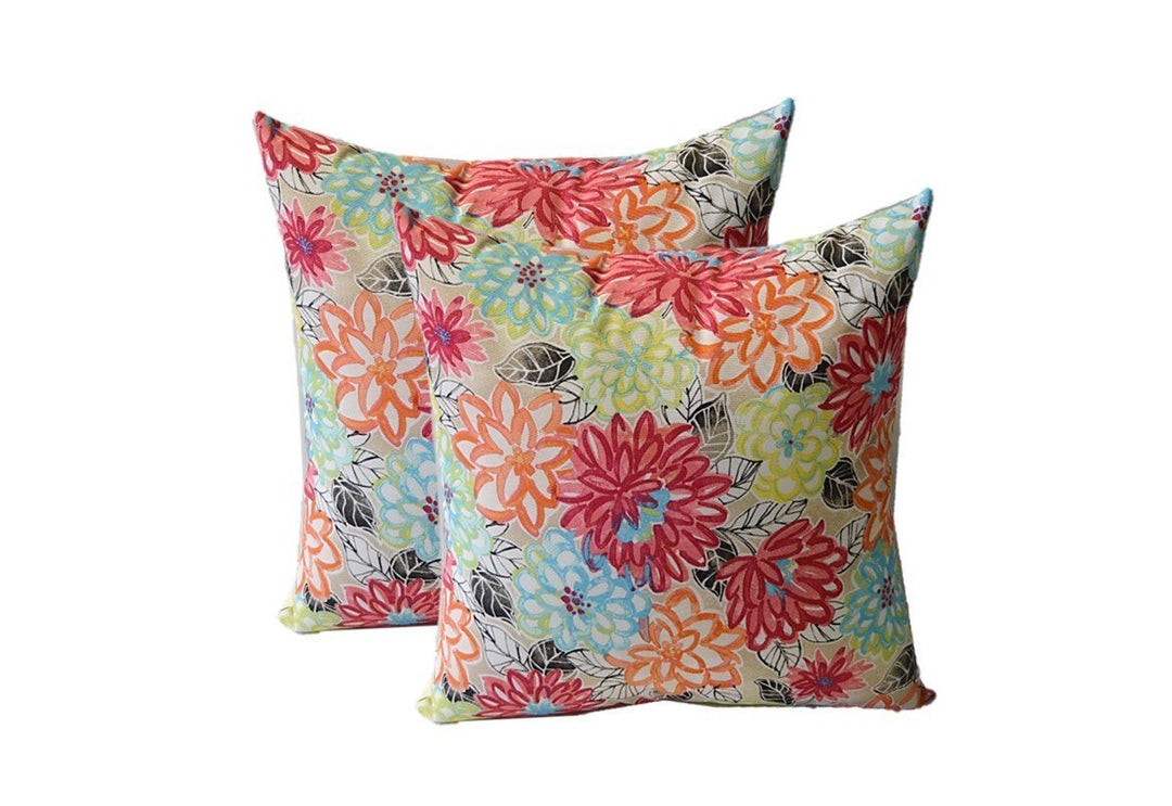 Set of 2 Pillows, 17" W x 17" H, Polyester Artistic Floral - RSH Decor