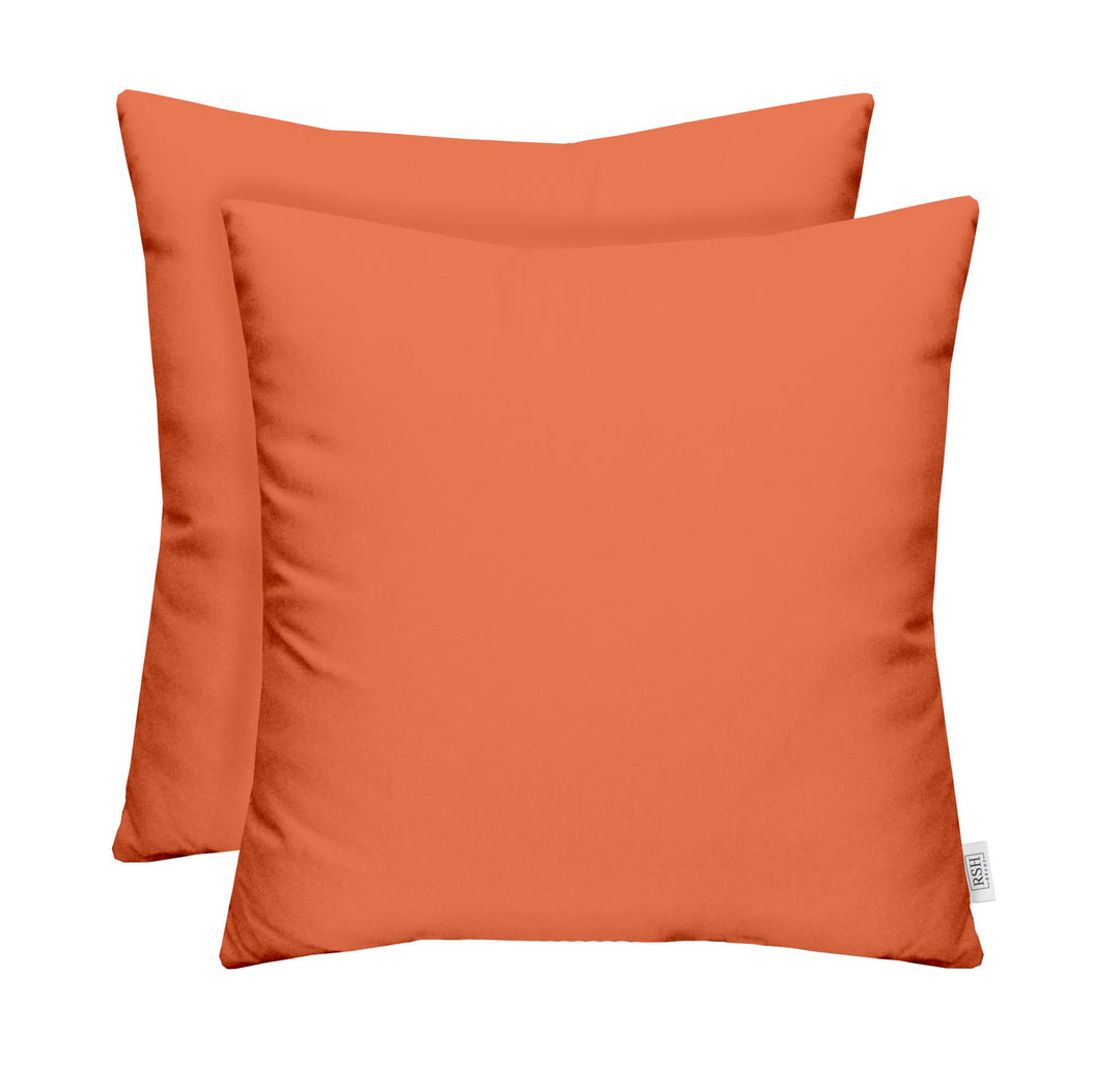 Set of 2 Pillows, 17" W x 17" H, Polyester Coral - RSH Decor