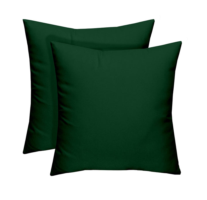 Set of 2 Pillows, 17" W x 17" H, Polyester Hunter Green - RSH Decor