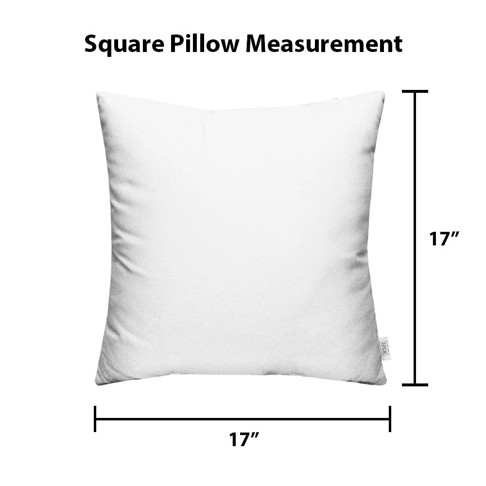 Set of 2 Pillows, 17" W x 17" H, Polyester Kiwi Green - RSH Decor