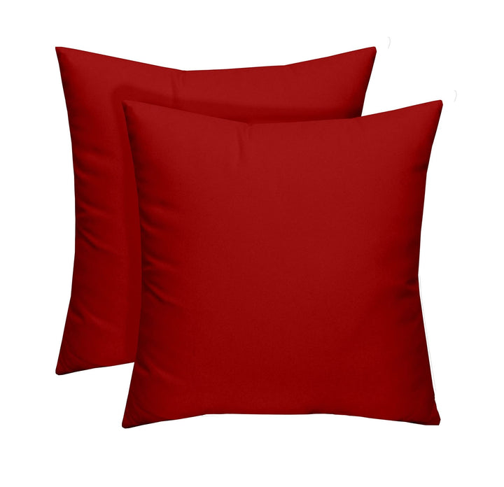 Set of 2 Pillows, 17" W x 17" H, Polyester Red - RSH Decor