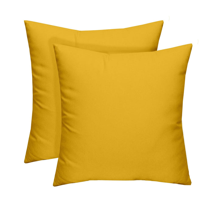 Set of 2 Pillows, 17" W x 17" H, Polyester Yellow - RSH Decor