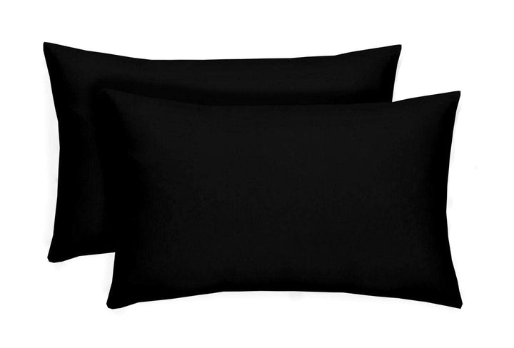 Set of 2 Pillows, 20" H x 12" W Lumbar, Black - RSH Decor