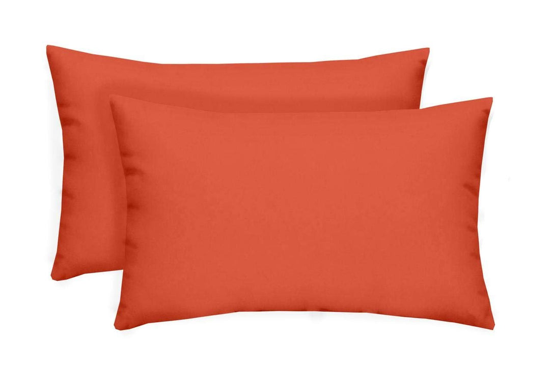 Set of 2 Pillows, 20" H x 12" W Lumbar, Coral - RSH Decor