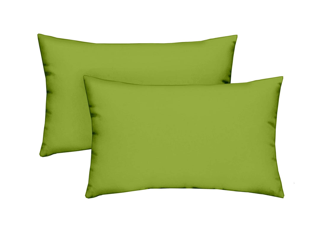 Set of 2 Pillows, 20" H x 12" W Lumbar, Kiwi Green - RSH Decor