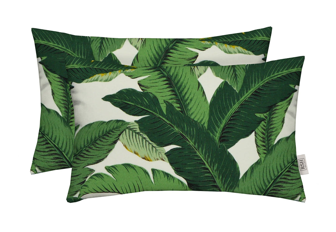 Set of 2 Pillows, 20" H x 12" W Lumbar, Swaying Palms Aloe - RSH Decor