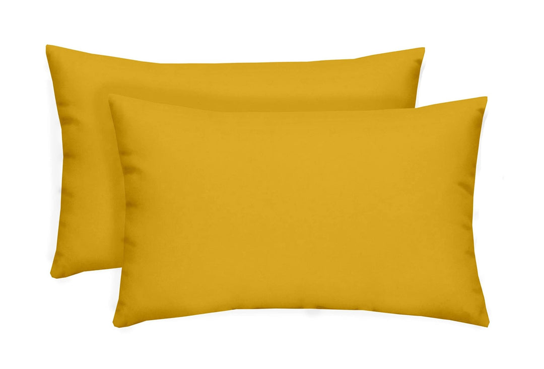 Set of 2 Pillows, 20" H x 12" W Lumbar, Yellow - RSH Decor
