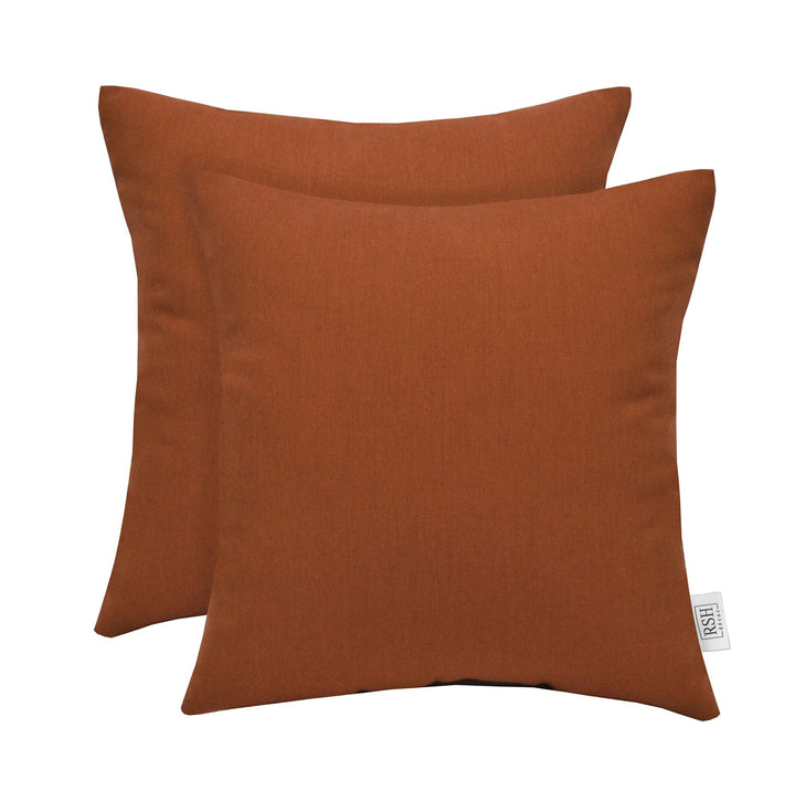 Set of 2 Pillows, Sunbrella Solids, 17" W x 17" H - RSH Decor