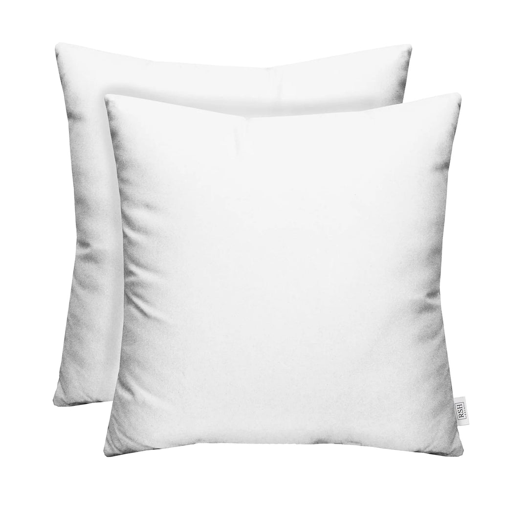 Set of 2 Pillows, Sunbrella Solids, 17" W x 17" H, Sunbrella Canvas White - RSH Decor