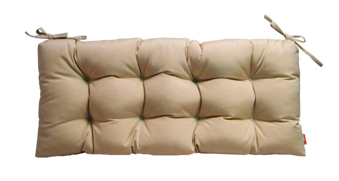 Tufted Bench Cushion with Ties, 51" x 18", Sunbrella Solids - RSH Decor