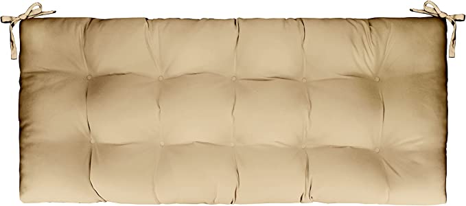 Tufted Bench Cushion with Ties, 72" x 18", Tempotest Solids - RSH Decor