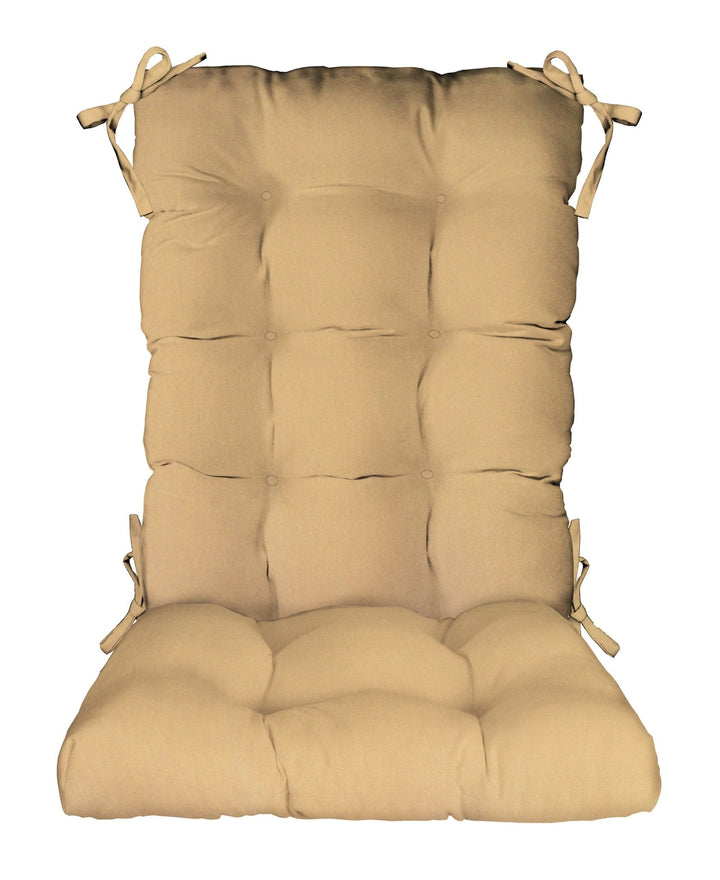 Tufted Rocker Rocking Chair Cushions, Large, Sunbrella Solids - RSH Decor